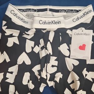 Calvin Klein Black and White Heart Pattern Briefs
